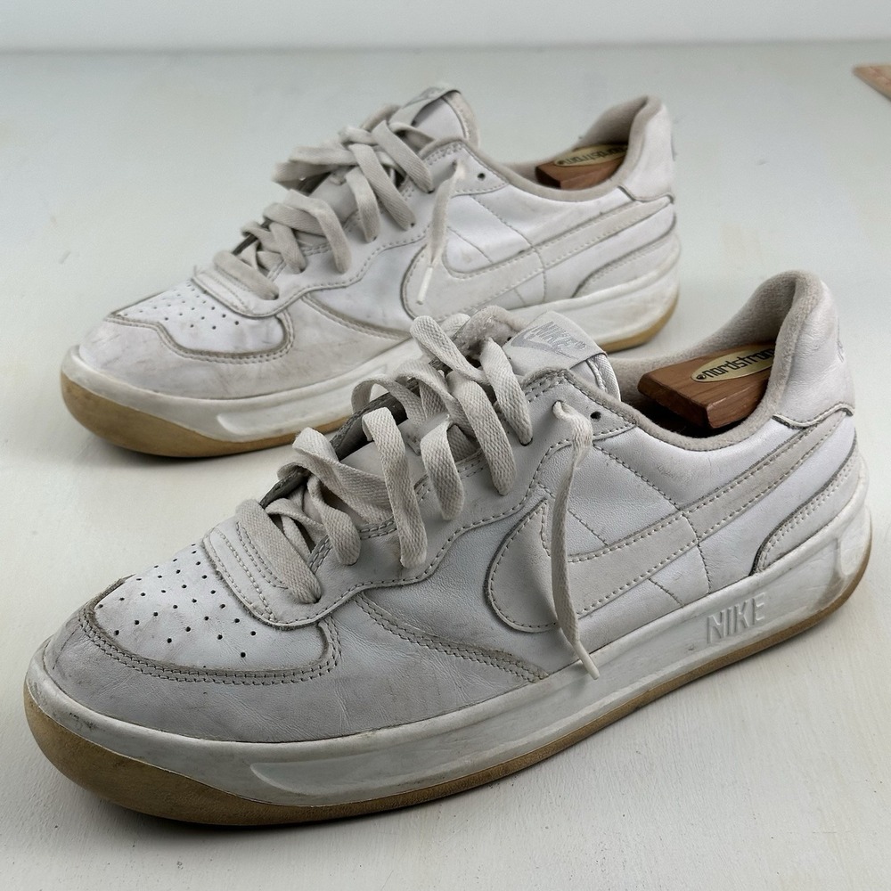 VTG Y2K Nike Ace ‘83 Shoes Men Sz 12 White Gum Soles Low Leather Tennis Sneakers